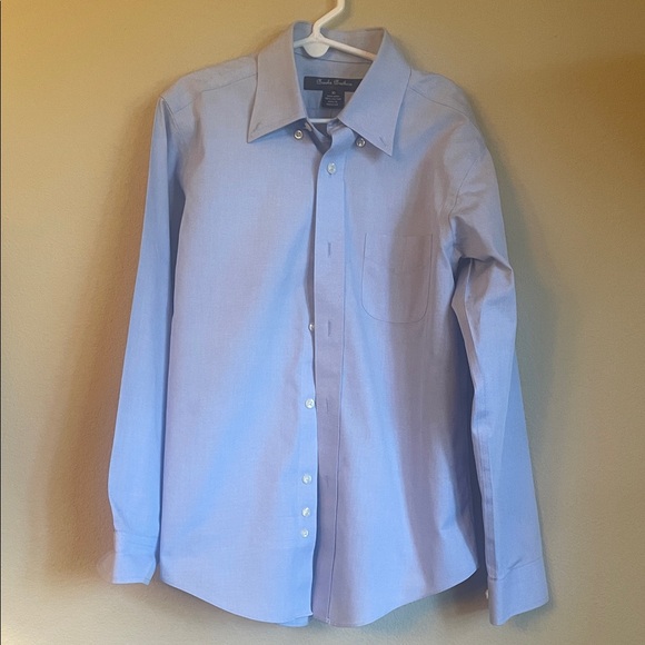 Brooks Brothers Light Blue Oxford Dress Shirt boys size 10 - Picture 1 of 3